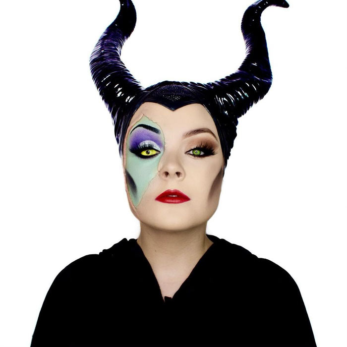 Machiaj Maleficent de Halloween