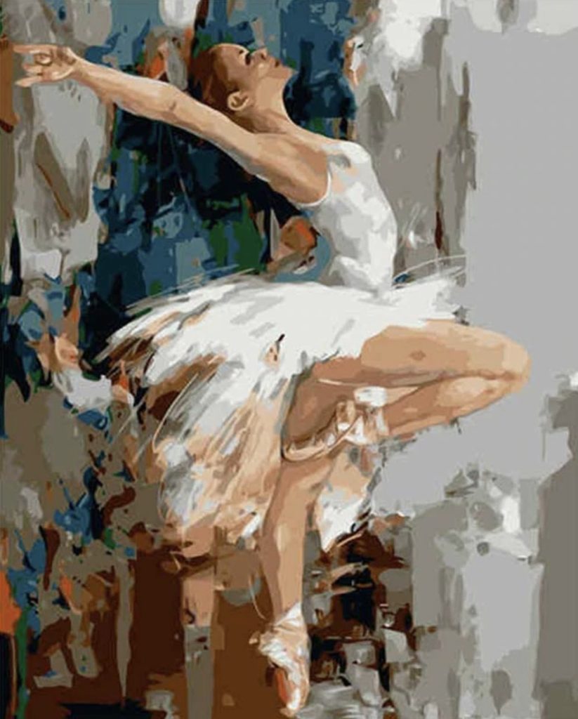 pictura pe numere balerina