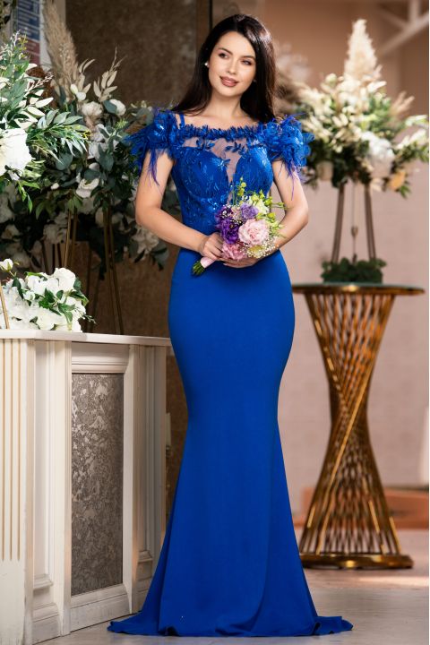 Rochie eleganta albastru royal 