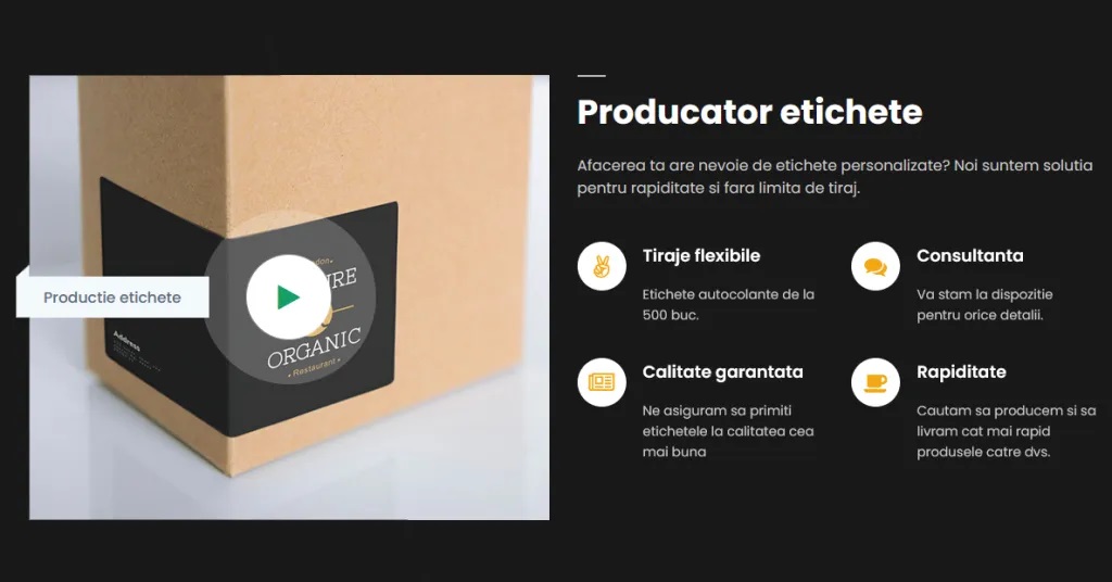 Fă reclamă cu etichete personalizate în rolă, autoadezive